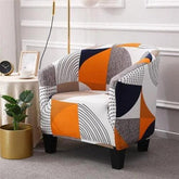 Capa de Poltrona Estampada Polideia: Toque suave, ajuste perfeito e fácil manutenção. Transforme sua sala com estilo e conforto. Compre já
